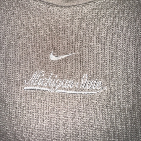 Nike Women’s Yoga Michigan State Swoosh Waffle Knit Crewneck - Picture 2 of 5